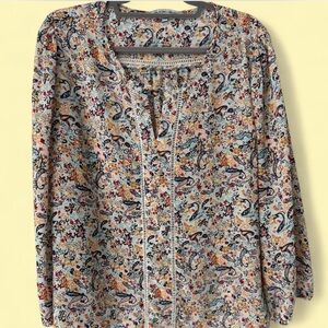 Collective Concepts Multicolor Paisley Blouse - XXL
